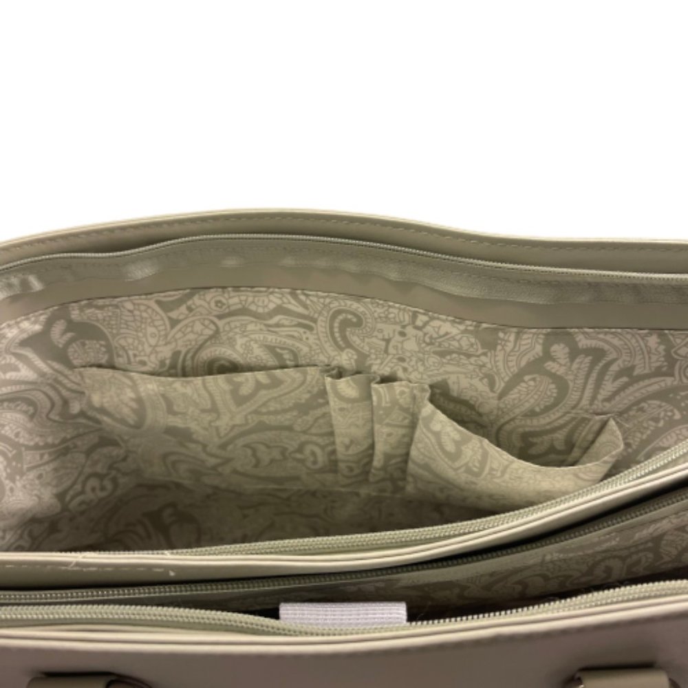 🆕Belle Russo Grey/Silver Leather Laptop Bag - Picture 7 of 9